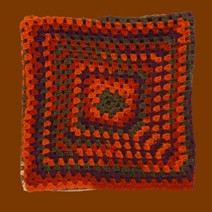 🍁2/30🍁Handcrafted 2 Side Wool Crochet Accent Pillow Cover